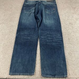Rocawear Jeans Mens 44x34 Fits 42x34 Classic Fit Y2K Baggy Denim Blue Hip Hop R1